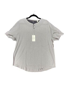 Construct Shirt Mens XXL Gray Short Sleeve Button Henley *NWT*